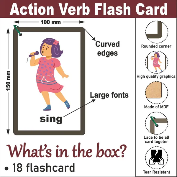 Wooden_(MDF)_Action_Verb_Learning_Flash_card_with_lacing_thread.