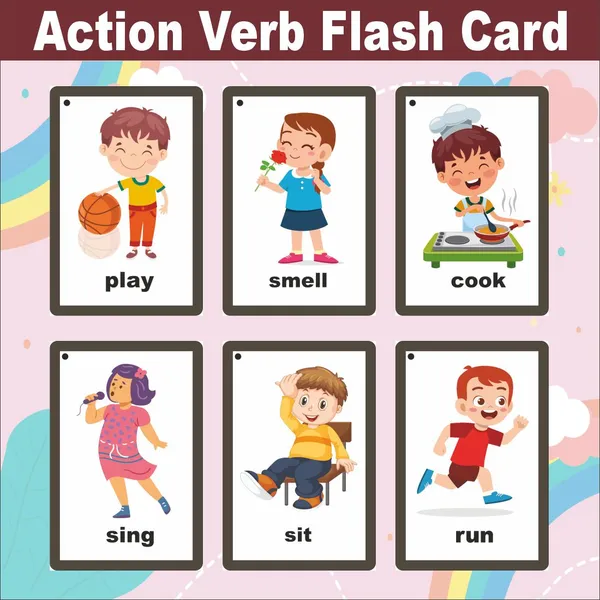 Wooden_(MDF)_Action_Verb_Learning_Flash_card_with_lacing_thread.