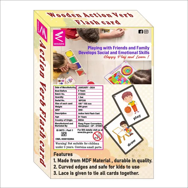 Wooden_(Mdf)_Action_Verb_Learning_Flash_Card_With_Lacing_Thread.