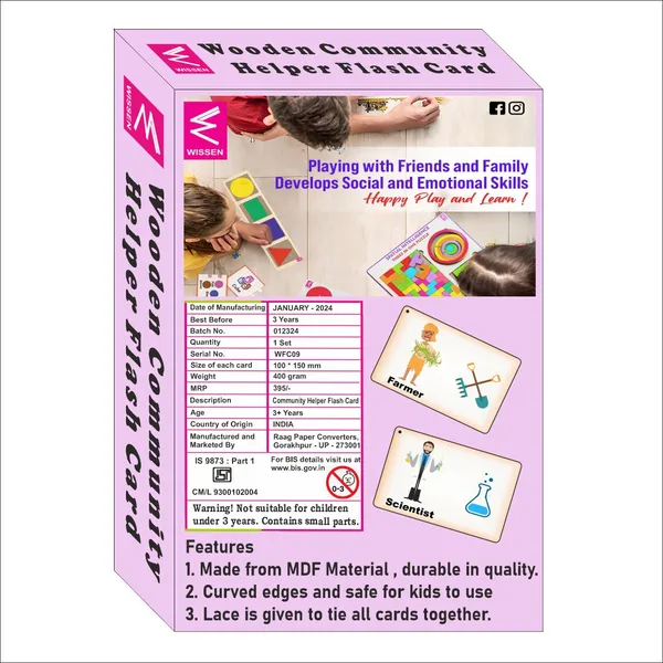Wooden_(MDF)_Community_helpers_Learning_Flash_card_with_lacing_thread.