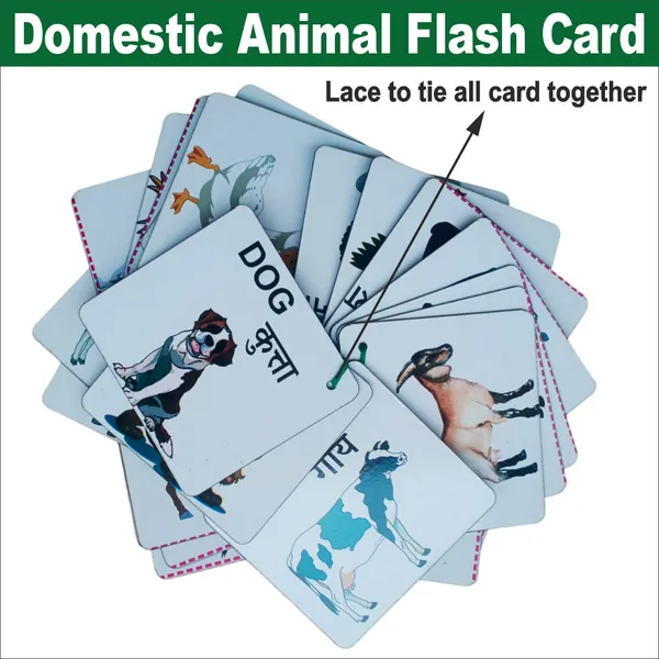 Wooden_(MDF)_Domestic_Animals_Flash_Card_Learning_Flash_card_with_lacing_thread.