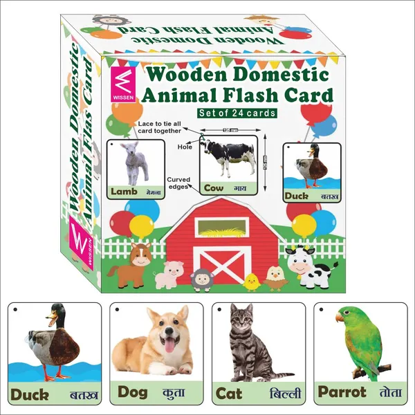 Wooden_(Mdf)_Domestic_Animals_Flash_Card_Learning_Flash_Card_With_Lacing_Thread.