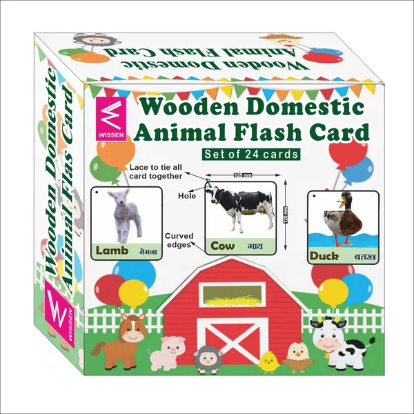 Wooden_(Mdf)_Domestic_Animals_Flash_Card_Learning_Flash_Card_With_Lacing_Thread.