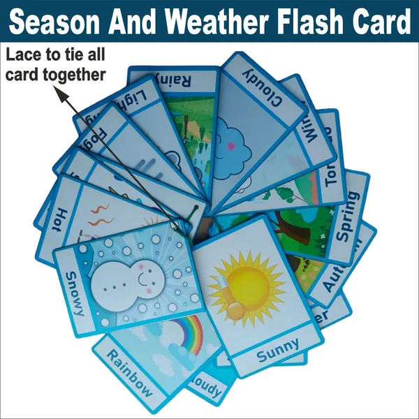 Wooden_(Mdf)_Season_And_Weather_Learning_Flash_Card_With_Lacing_Thread.