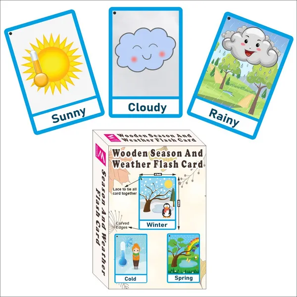 Wooden_(Mdf)_Season_And_Weather_Learning_Flash_Card_With_Lacing_Thread.
