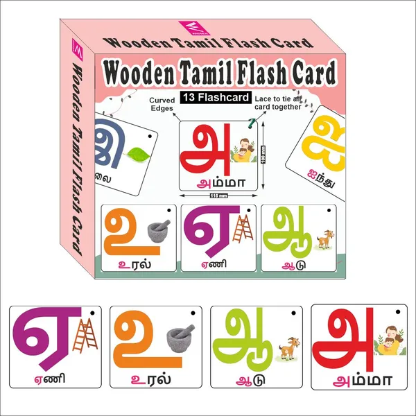 Wooden_(MDF)_Tamil_Swar_Learning_Flash_card_with_lacing_thread.