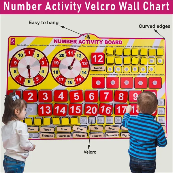 Wooden_Number_Activity_Learning_Board-_Velcro_Based_For_Kids