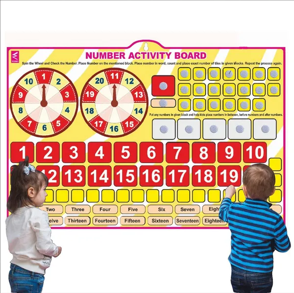 Wooden_Number_Activity_Learning_Board-_Velcro_Based_For_Kids