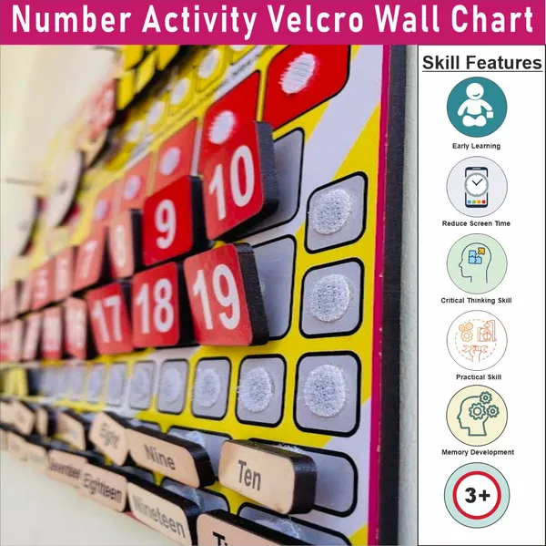 Wooden_Number_Activity_Learning_Board-_Velcro_Based_For_Kids