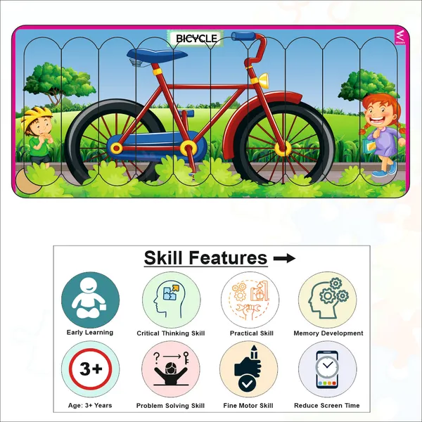 Wooden_Strip_Puzzle_-My_bicycle_Design__-9*4_inch