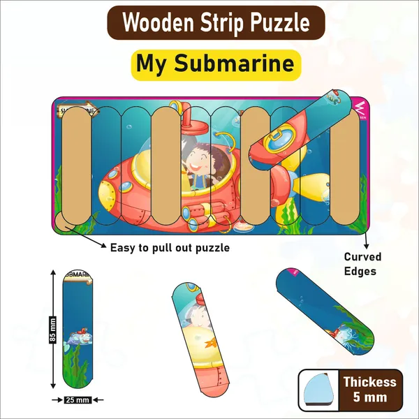Wooden_Strip_Puzzle_-My_Submarine_Design__-9*4_inch