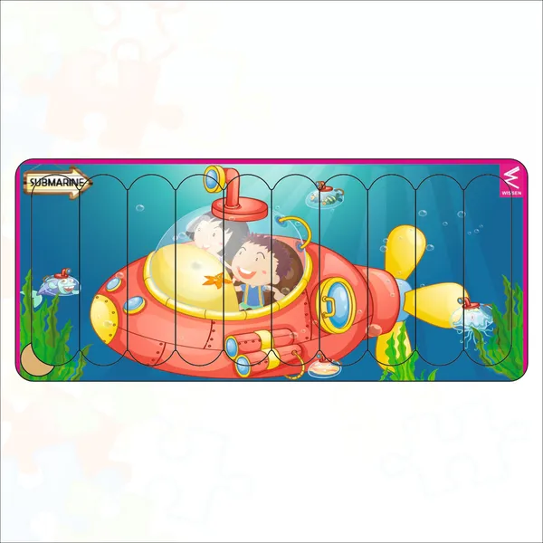 Wooden_Strip_Puzzle_-My_Submarine_Design__-9*4_inch