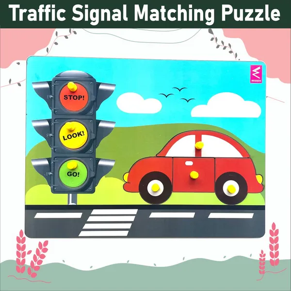 Wooden_Traffic_Signal_and_Car_peg_board_puzzle