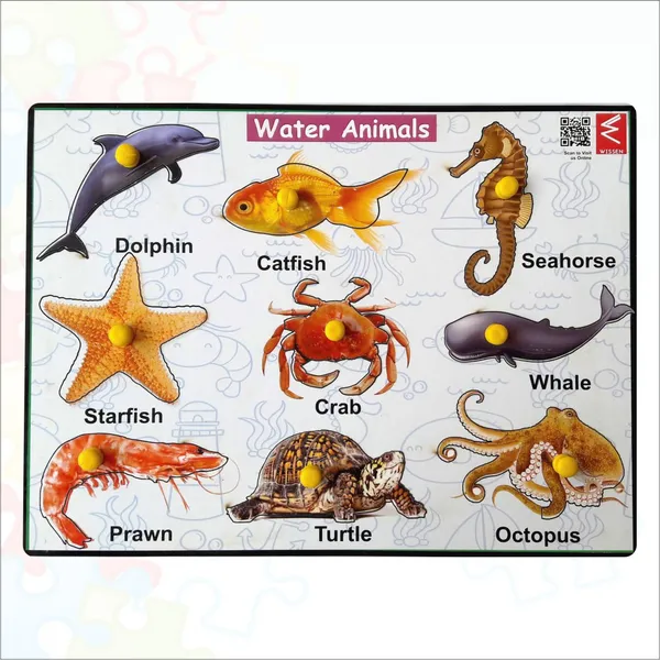 Wooden_Water_Animals_learning_Educational_Peg_Board_Puzzle-12*9_inch