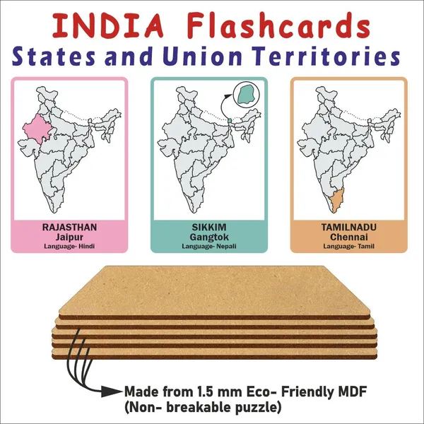 Wooden(MDF)_India_Map_Flash_Cards