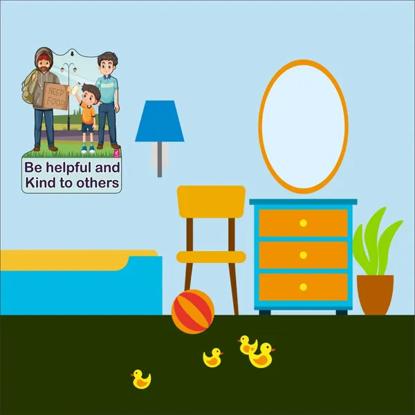 Wooden(Mdf)_Wall_Decor_Cutout_For_Kids-_Be_Helpful_And_Kind_To_Others_-Learning_Through_Fun_Design