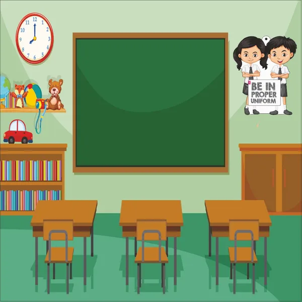 Wooden(MDF)_Wall_Decor_Cutout_for_kids-_be_in_proper_uniform__-Learning_through_Fun_design_-_12*18_inch