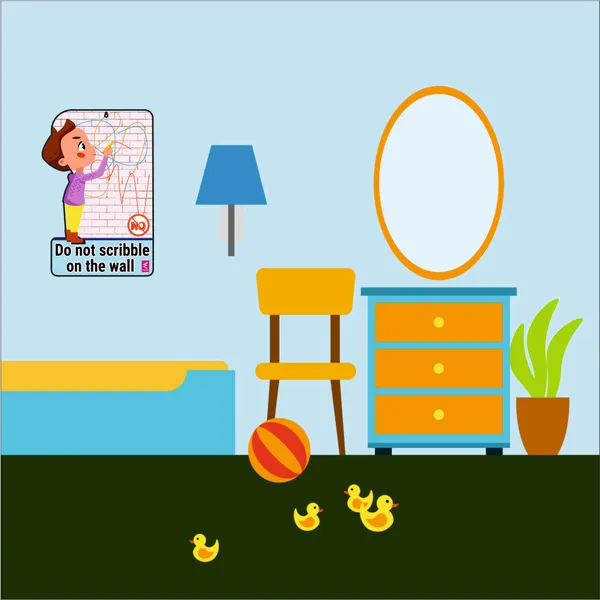Wooden(MDF)_Wall_Decor_Cutout_for_kids-_Do_not_scribble_on_wall_-Learning_through_Fun_design_-_12*18_inch