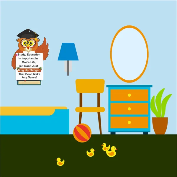 Wooden(MDF)_Wall_Decor_Cutout_for_kids-Don’t_Mug_Up_-Learning_through_Fun_design_-_12*18_inch