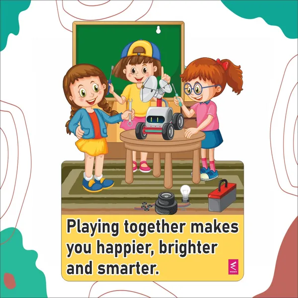 Wooden(Mdf)_Wall_Decor_Cutout_For_Kids-_Playing_Together_Makes_You_Happier_-Learning_Through_Fun_Design