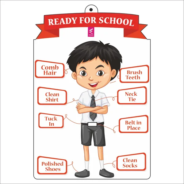 Wooden(MDF)_Wall_Decor_Cutout_for_kids-_Ready_For_School_(Boy)_-Learning_through_Fun_design_-_12*18_inch