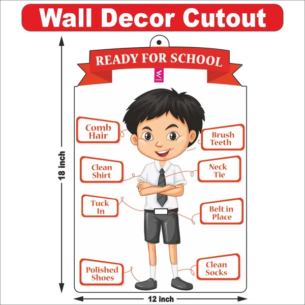 Wooden(Mdf)_Wall_Decor_Cutout_For_Kids-_Ready_For_School_(Boy)_-Learning_Through_Fun_Design