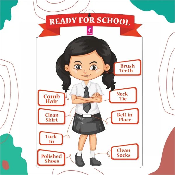 Wooden(MDF)_Wall_Decor_Cutout_for_kids-_Ready_for_School_(Girl)-Learning_through_Fun_design_-_12*18_inch