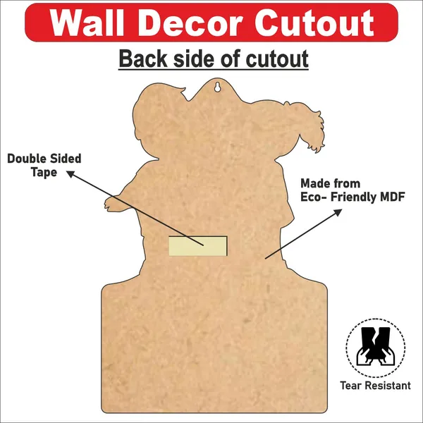 Wooden(MDF)_Wall_Decor_Cutout_for_kids-_Save_water,_save_electricity_-Learning_through_Fun_design_-_12*18_inch