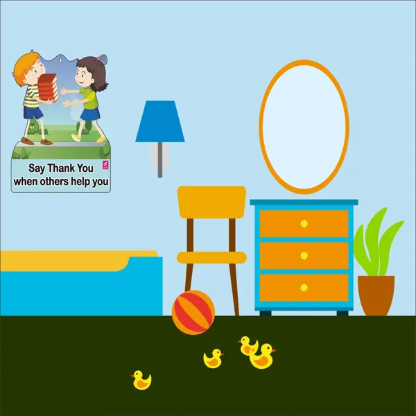 Wooden(Mdf)_Wall_Decor_Cutout_For_Kids-_Say_Thank_You_When_Others_Help_You_-Learning_Through_Fun_Design