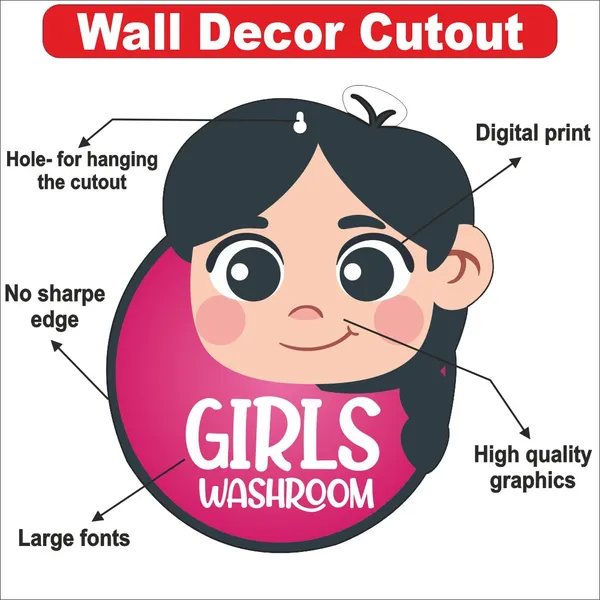 Wooden(MDF)_Wall_Decor_Cutout_for_kids-_School_Washroom_-Learning_through_Fun_design_-_12*18_inch