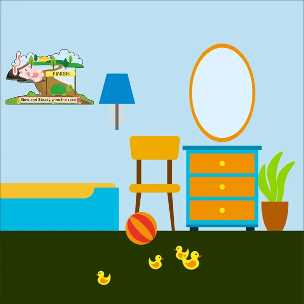 Wooden(MDF)_Wall_Decor_Cutout_for_kids-_Slow_and_Steady_wins_the_race-Learning_through_Fun_design_-_12*18_inch