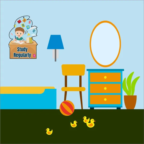 Wooden(MDF)_Wall_Decor_Cutout_for_kids-_Study_Regularly_-Learning_through_Fun_design_-_12*18_inch
