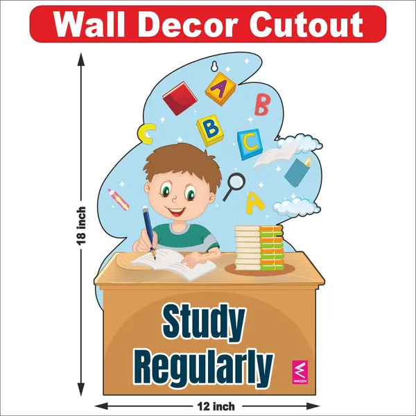 Wooden(Mdf)_Wall_Decor_Cutout_For_Kids-_Study_Regularly_-Learning_Through_Fun_Design