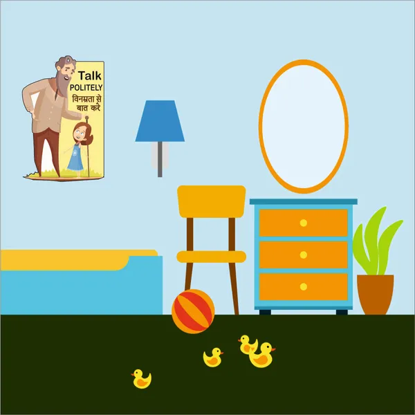 Wooden(MDF)_Wall_Decor_Cutout_for_kids-Talk_Politely_-Learning_through_Fun_design_-_12*18_inch