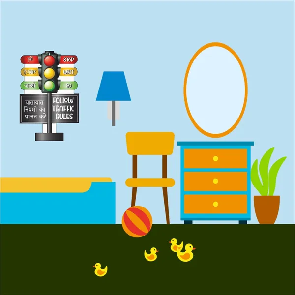 Wooden(Mdf)_Wall_Decor_Cutout_For_Kids-Traffic_Signal-Learning_Through_Fun_Design