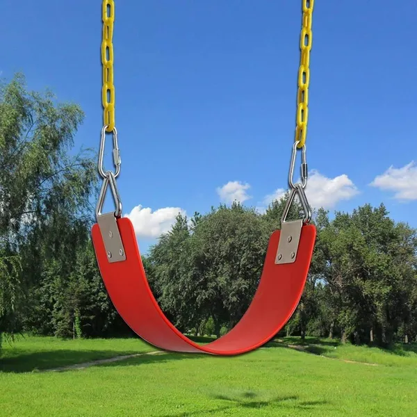Reznor_Heavy_Duty_Flexible_Eva_Swing_Seat_With_Metal_Triangle_Ring_For_Kids_,_Red
