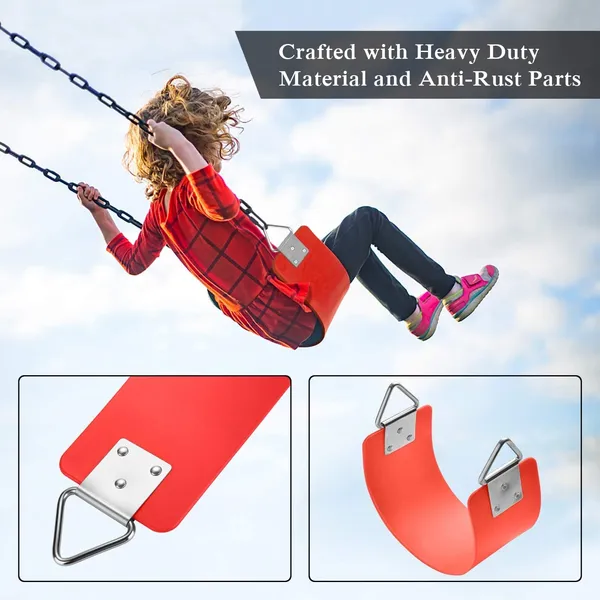 Reznor_Heavy_Duty_Flexible_Eva_Swing_Seat_With_Metal_Triangle_Ring_For_Kids_,_Red