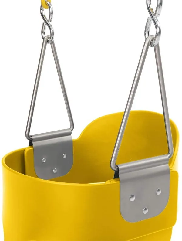 Reznor_Heavy_Duty_High_Back_Full_Bucket_Toddler_Swing_Seat_With_60_Inch_Coated_Swing_Chains_And_Carabiners_For_Easy_Install_Fully_Assembled_Yellow
