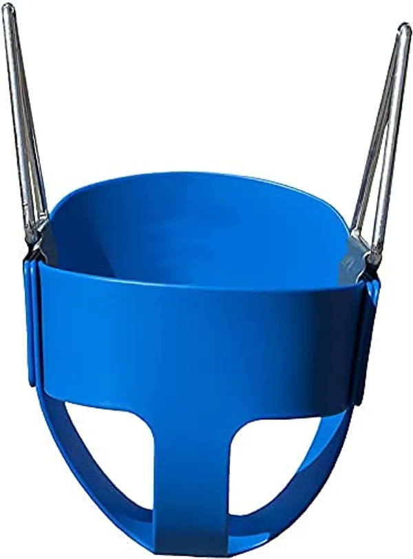 Reznor_Heavy_Duty_High_Back_Full_Bucket_Toddler_Swing_Seat_With_60_Inch_Coated_Swing_Chains_And_Carabiners_For_Easy_Install_Fully_Assembled_Blue