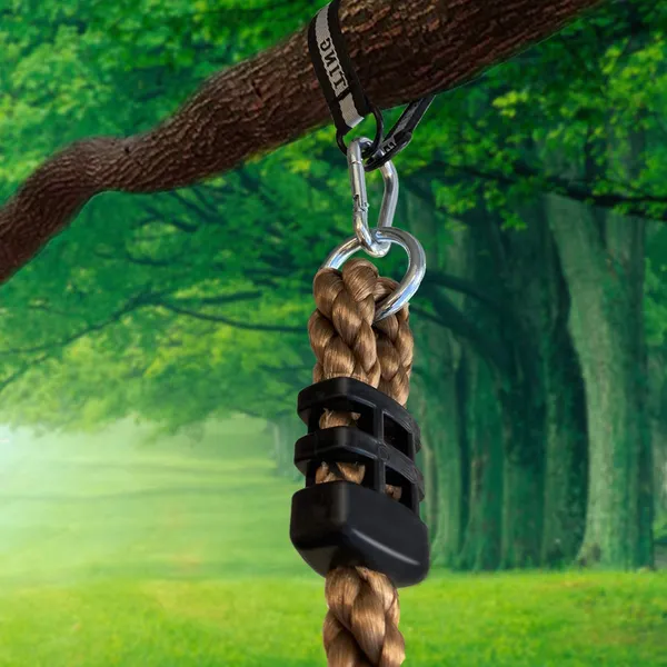 Reznor_Plastic_Disc_Hanging_Tree_Rope_Swing_Round_Seat_For_Kids_Children_Playground_Garden_Outdoor_Indoor_Play_Activity_Adjustable_Height_Weight_Capacity_120kg_Red