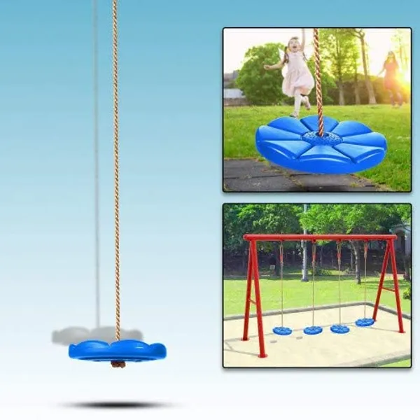 Reznor_Disc_Seat_Rope_Swing_Set_Easy_To_Hang_Daisy_Monkey_Swing_Disk_For_Kids_To_Play_Outdoors_With_Adjustable_Height_Blue