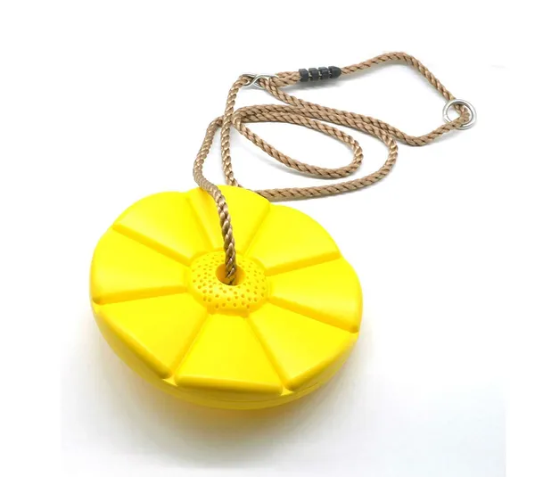 Reznor_Disc_Seat_Rope_Swing_Set_Easy_To_Hang_Daisy_Monkey_Swing_Disk_For_Kids_To_Play_Outdoors_With_Adjustable_Height_Yellow