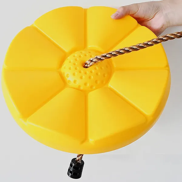 Reznor_Disc_Seat_Rope_Swing_Set_Easy_To_Hang_Daisy_Monkey_Swing_Disk_For_Kids_To_Play_Outdoors_With_Adjustable_Height_Yellow
