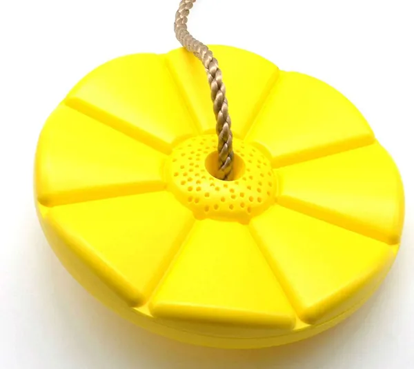 Reznor_Disc_Seat_Rope_Swing_Set_Easy_To_Hang_Daisy_Monkey_Swing_Disk_For_Kids_To_Play_Outdoors_With_Adjustable_Height_Yellow