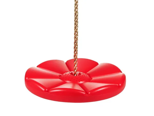 Reznor_Disc_Seat_Rope_Swing_Set_Easy_To_Hang_Daisy_Monkey_Swing_Disk_For_Kids_To_Play_Outdoors_With_Adjustable_Height_Red
