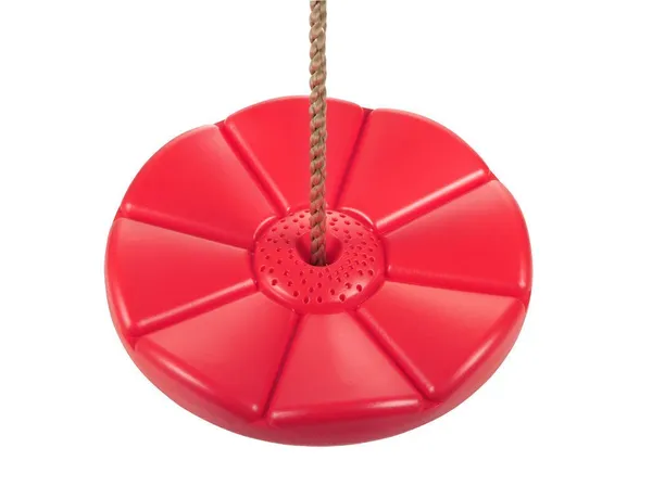 Reznor_Disc_Seat_Rope_Swing_Set_Easy_To_Hang_Daisy_Monkey_Swing_Disk_For_Kids_To_Play_Outdoors_With_Adjustable_Height_Red