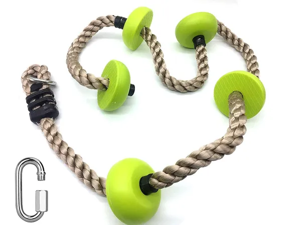 Reznor_6.5ft_Kids_Climbing_Rope_With_5_Green_Plastic_Knots_Ideal_For_Tree_Houses_And_Climbing_Frames_Swing_Set_Backyard_Outdoor_Play