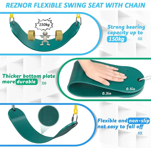 Reznor_Flexible_Swing_Seat_Set_For_Kids_Outdoor_Park_Garden_Tree_Backyard_With_2_Meter_Plastic_Coated_Chain_Yellow