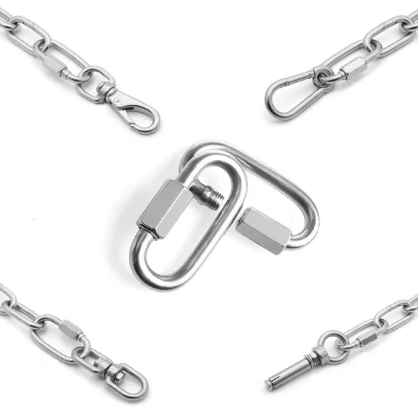 Reznor_Heavy_Duty_Oval_Shape_Galvanized_Steel_Screw_Link_Snap_Hook_Carabiner_Hook_Swing_Connector_Multipurpose_Snaphook_For_Weight_Lifting_Mountain_Swinging_Climbing_Gym_Silver_Pack_Of_2