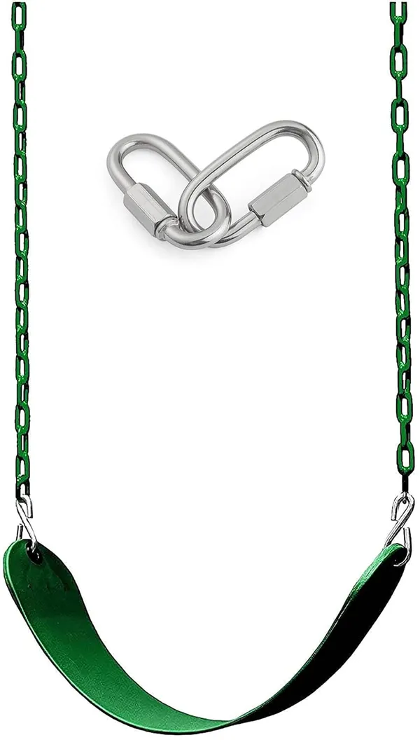 Reznor_Combo_Park_Indoor_Outdoor_Swing_Bucket_Seat_Swing_With_Chain_Green